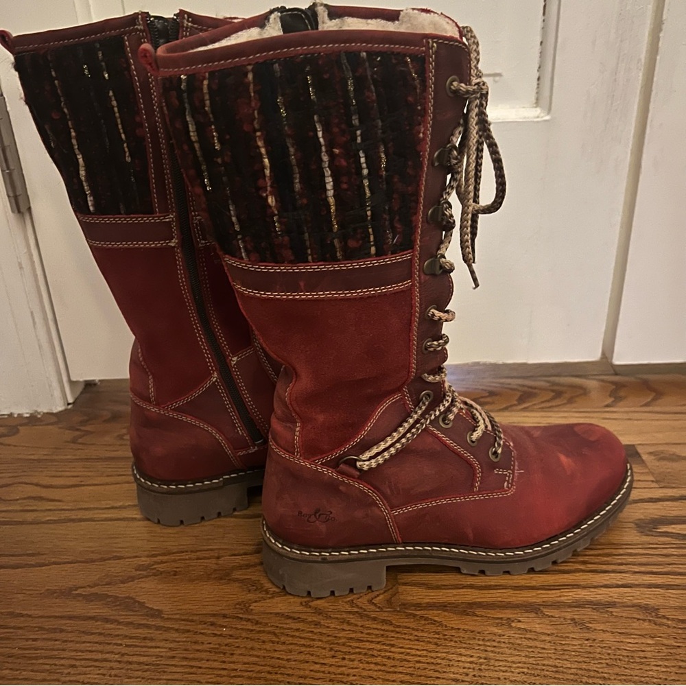 Bos & Co insulated boots, “Holland” red leather suede size 7.5 (38) - Picture 9 of 12